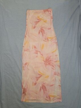 See You Monday Strapless Pastel Pink Floral Dress